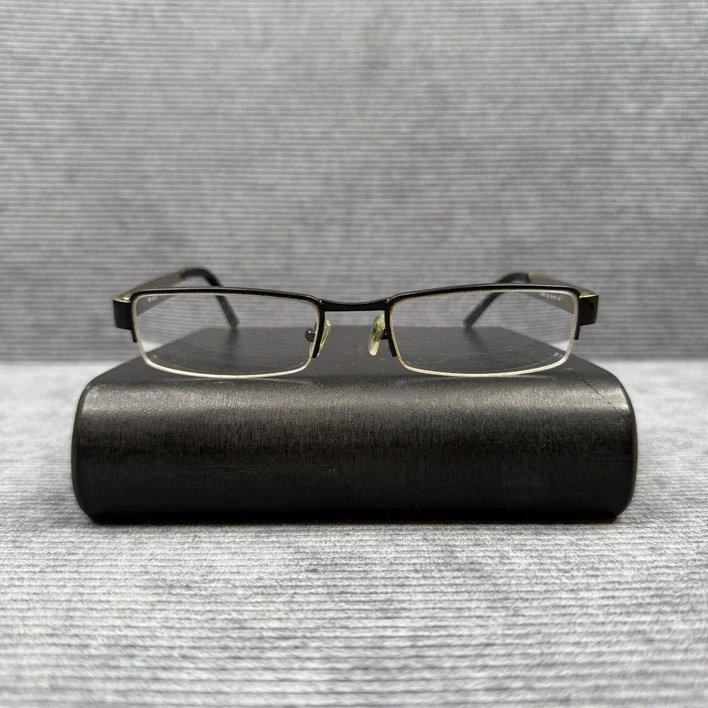 Vogue VO 3626 352 Black Silver Rectangular Y2k Eyeglasses Frames 50-18-135